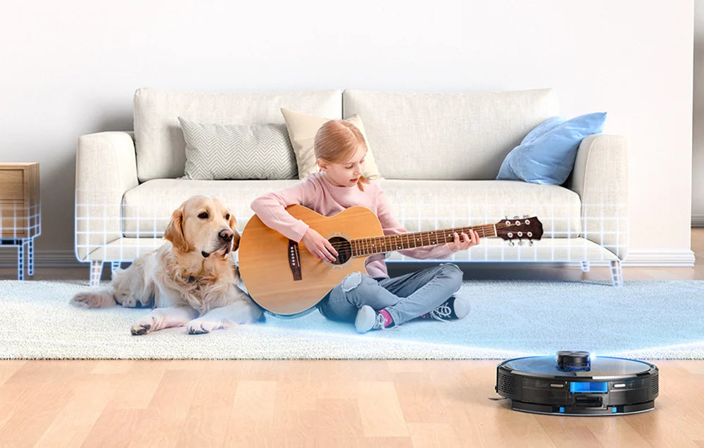 Aspirator robot Lubluelu SL60D, 42 W, Mop, Navigație LiDAR, 2600 mAh, Negru,