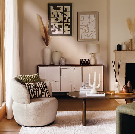 Fotoliu Atmosphera Sileo, Boucle, Pivotant, Bej