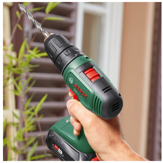 Mașină de găurit Bosch Easydrill, 18V-40, cu baterie, 1x 2.0Ah + încărcător AL18V-20, Verde