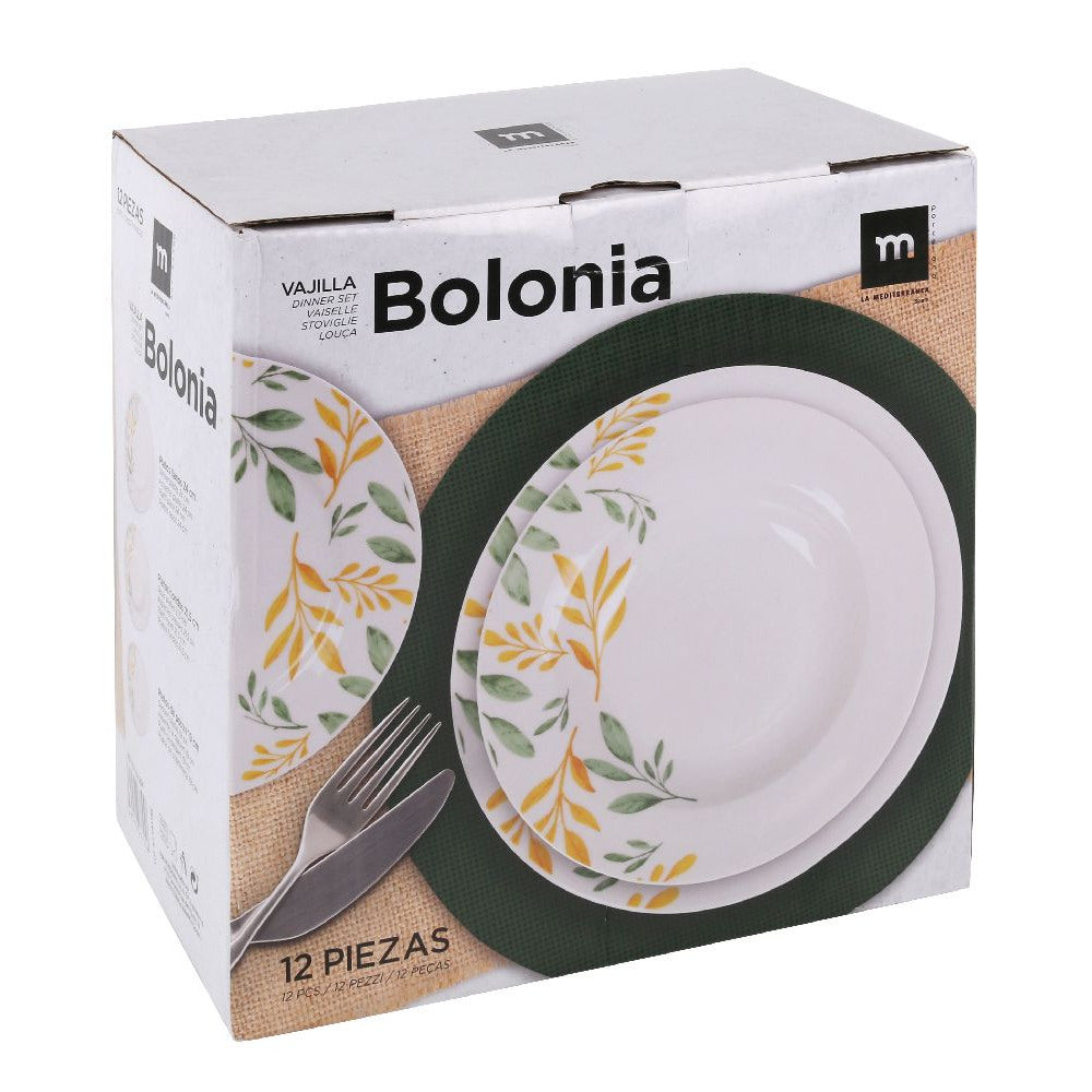 Set de sufragerie LA MEDITERRANEA Bolonia, 12 piese, portelan