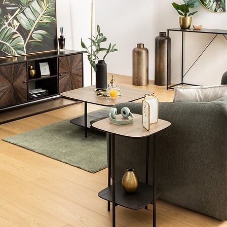 Masă de cafea Atmosphera Hodia, MDF, Metal, 40x40x60 cm