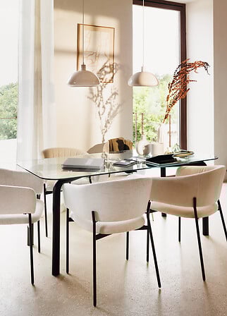 Masă de dining Atmosphera Hecate, Negru, 180x90 cm