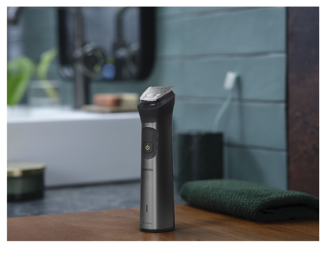 Aparat de tuns 15 în 1 Philips Multigroom MG7940/75, BeardSense, 22 de lungimi, rezistent la apă, negru/argintiu