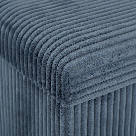 Puf cu atmosferă de depozitare Arum, catifea reiată, pliabil, 38x38 cm