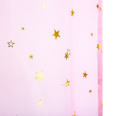 Perdea transparentă pentru copii Atmosphera cu stele 140x250cm, roz