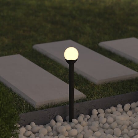 Lampă solară Atmosphera Carry, 32 cm, Neagră