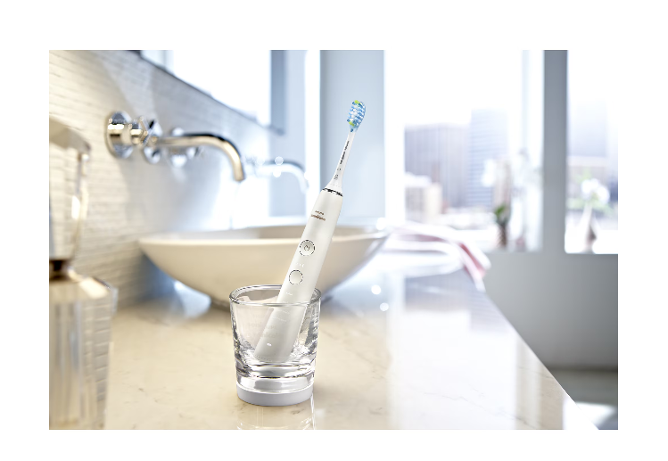 Periuță de dinți electrică Philips Sonicare DiamondClean HX9911/27, 62.000 oscilații/min, 4 moduri, 3 niveluri, Alb