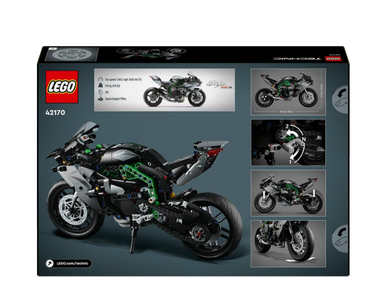 LEGO® Technic - Motocicletă Kawasaki Ninja H2R 42170, 643 de piese