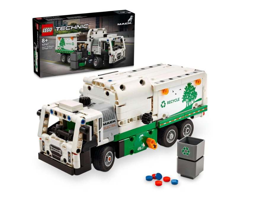 LEGO® Technic - Mack® LR Mașină de gunoi electrică 42167, 503 piese