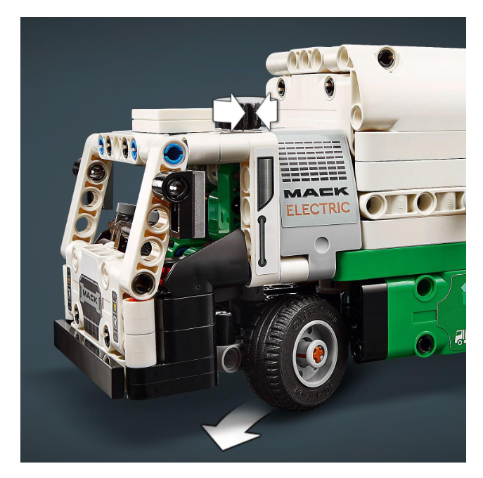 LEGO® Technic - Mack® LR Mașină de gunoi electrică 42167, 503 piese