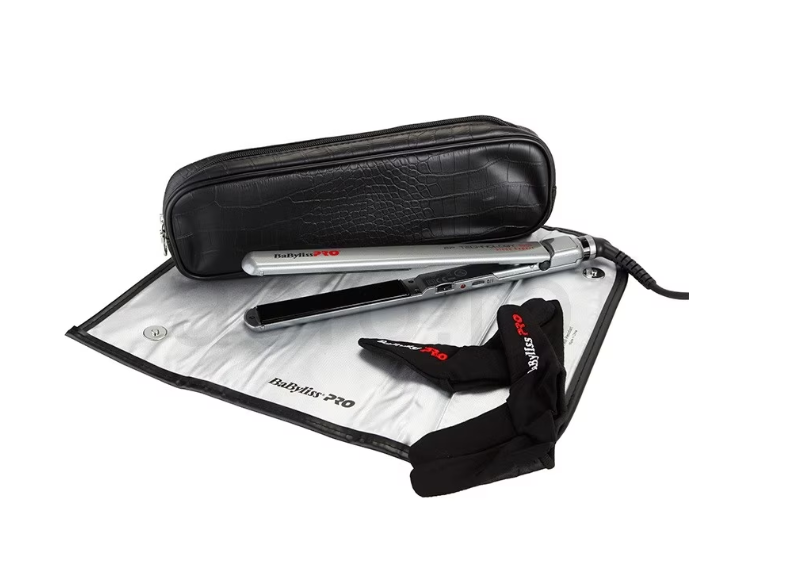 Placă de îndreptat părul BaBylissPro 2072 Sleek Expert, Professional, plăci XXL 24 x 120 mm, 115°C-230°C, Nano-Titanium, Gri