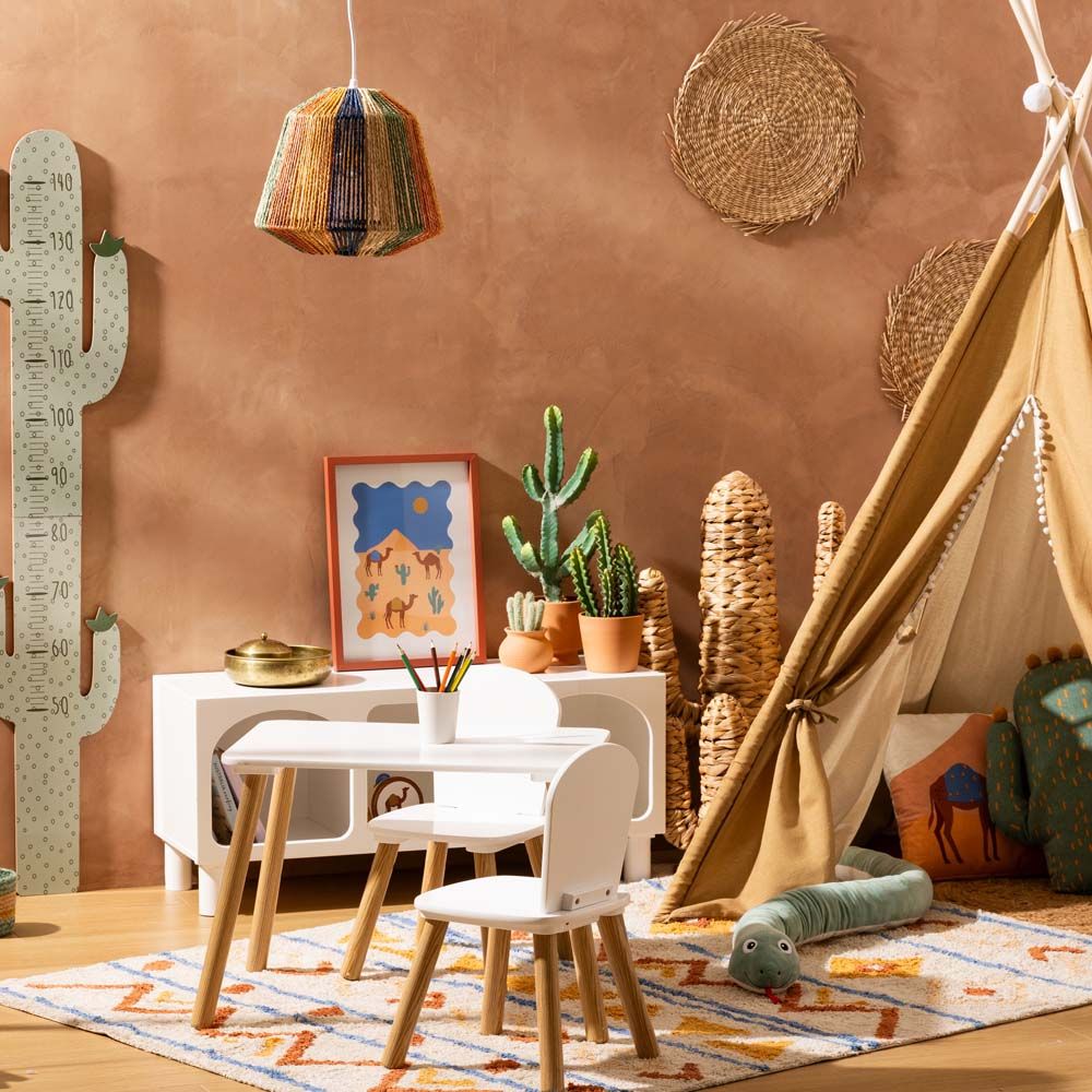 Set masă și scaune pentru copii Atmosphera Alex, MDF, pin