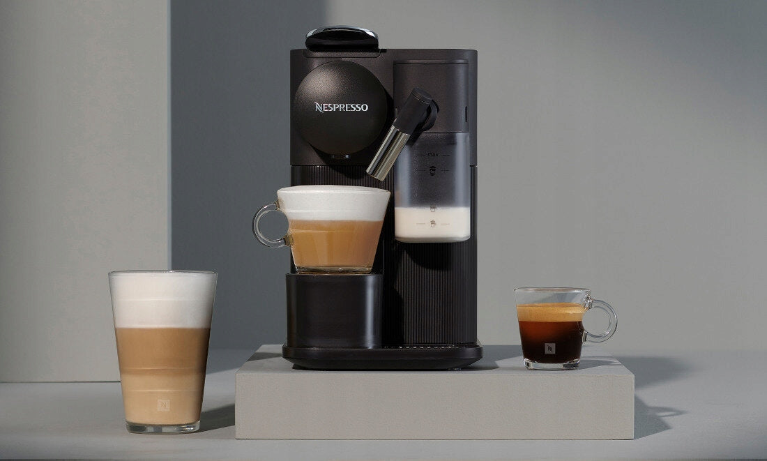 Espressor DeLonghi EN510.B Lattissima One Evo, Capsule, 1450W, 19 bare, Negru