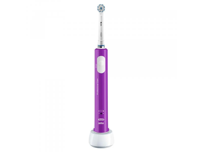 Periuță de dinți electrică Oral-B Pro 400 Junior, albă și violetă
