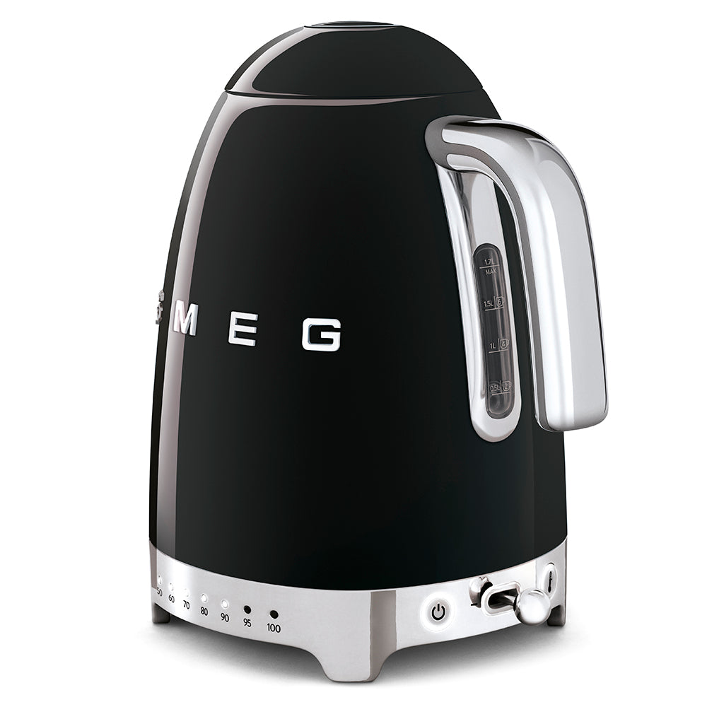 Fierbător electric Smeg KLF04BLEU Schwarz, stil anii 50, 2400 W, 1,7 l, negru