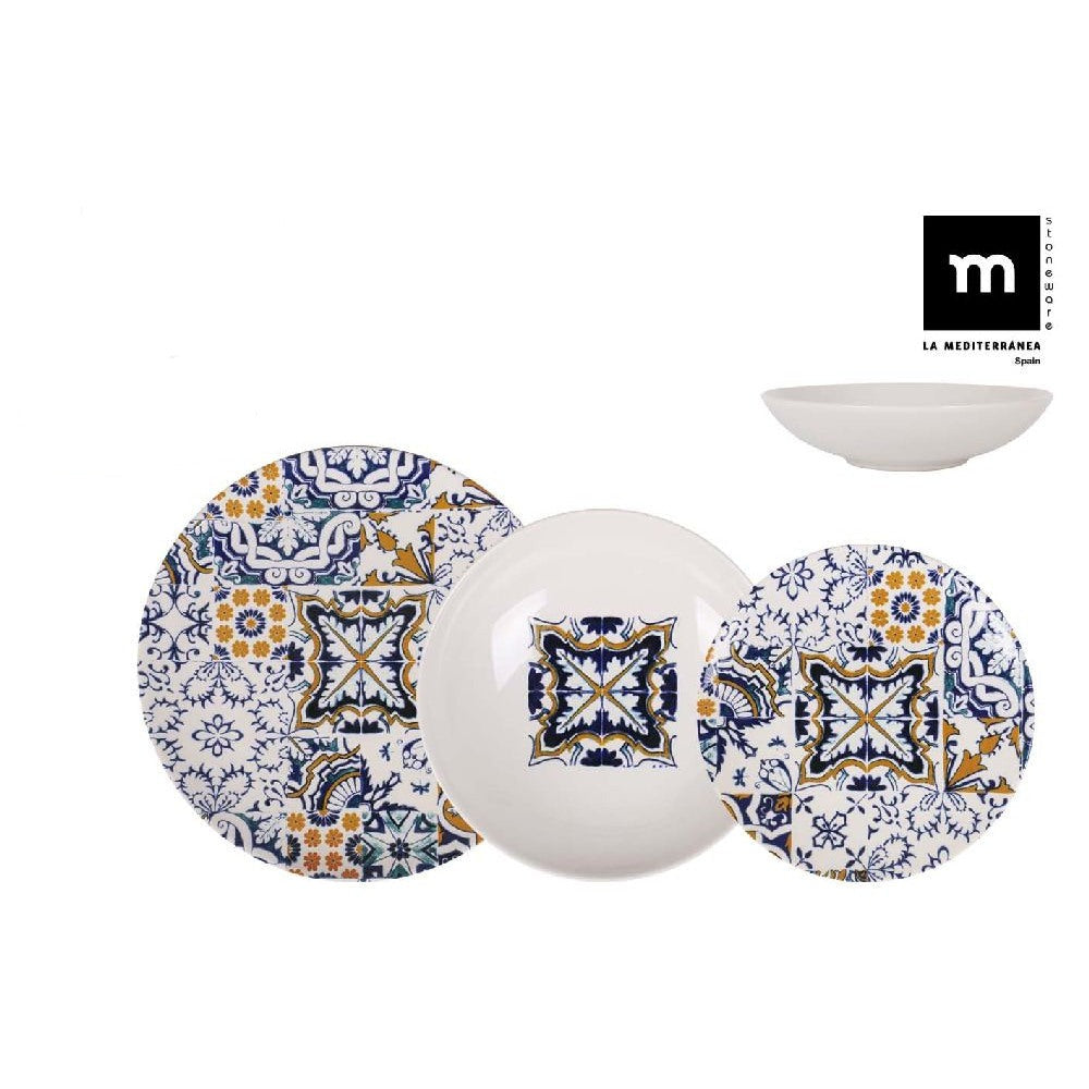 LA MEDITERRANEA Set de cina Luana, 12 piese, portelan