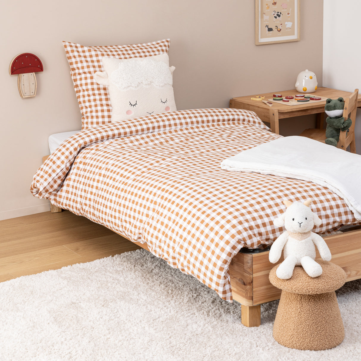 Lampă de noapte pentru copii cu baterii Atmosphera Ciupercă 18x23cm, MDF