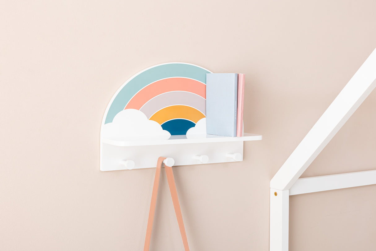 Cuier pentru copii cu raft Atmosphera Rainbow, MDF