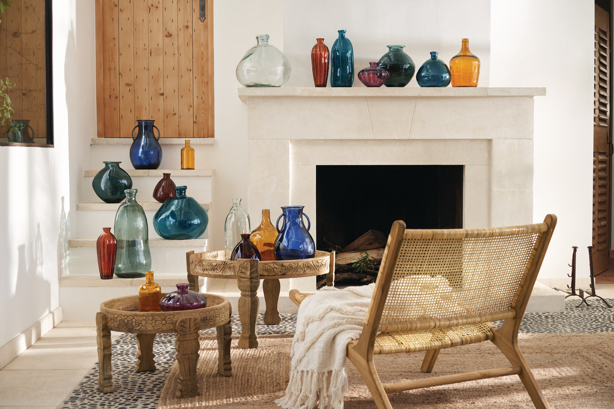 Vază Atmosphera Uly, Sticlă, Kaki, 51 cm