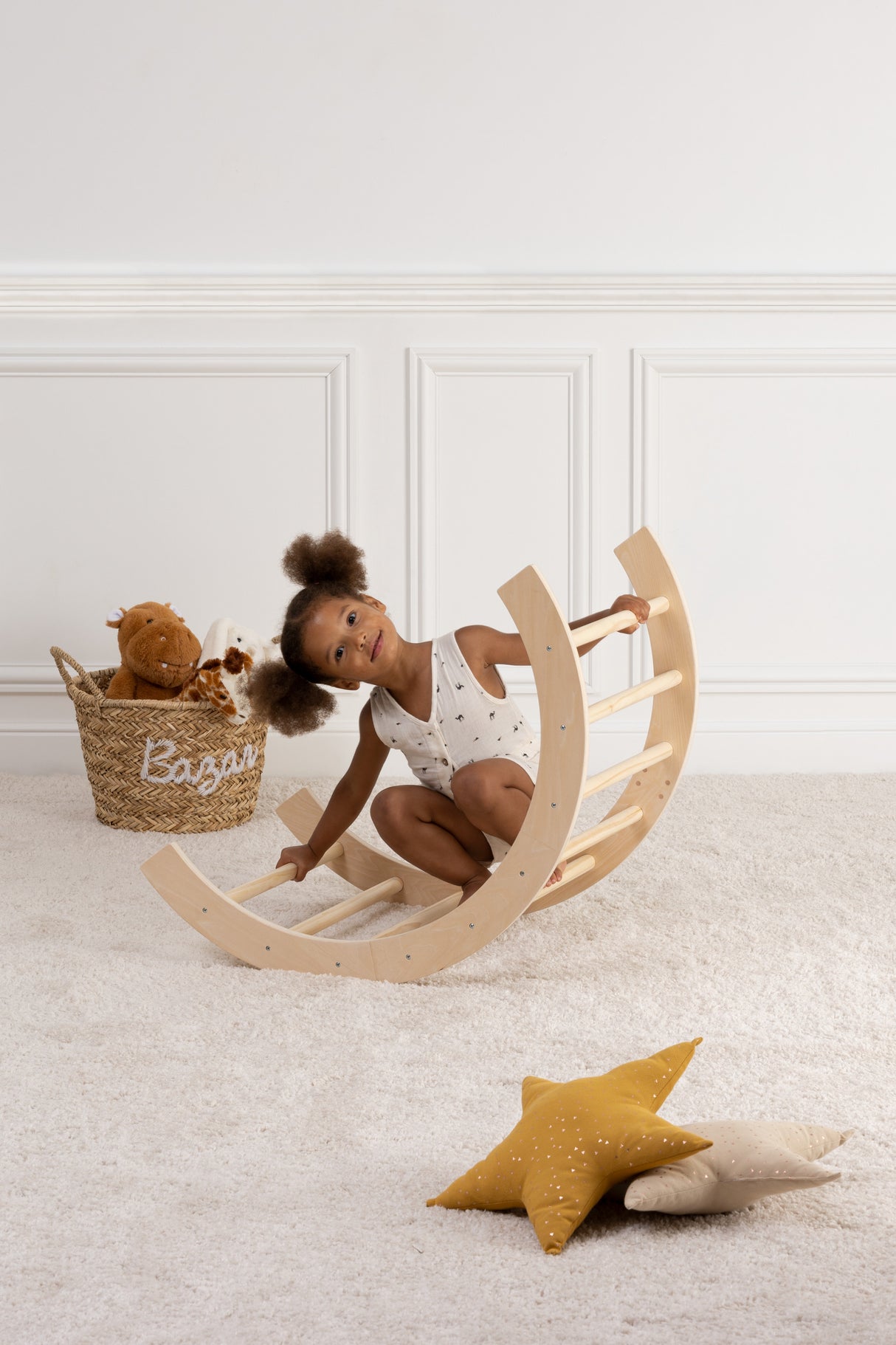 Cadru de cățărat-balanșă pentru copii Atmosphera, 50x79 cm, pin