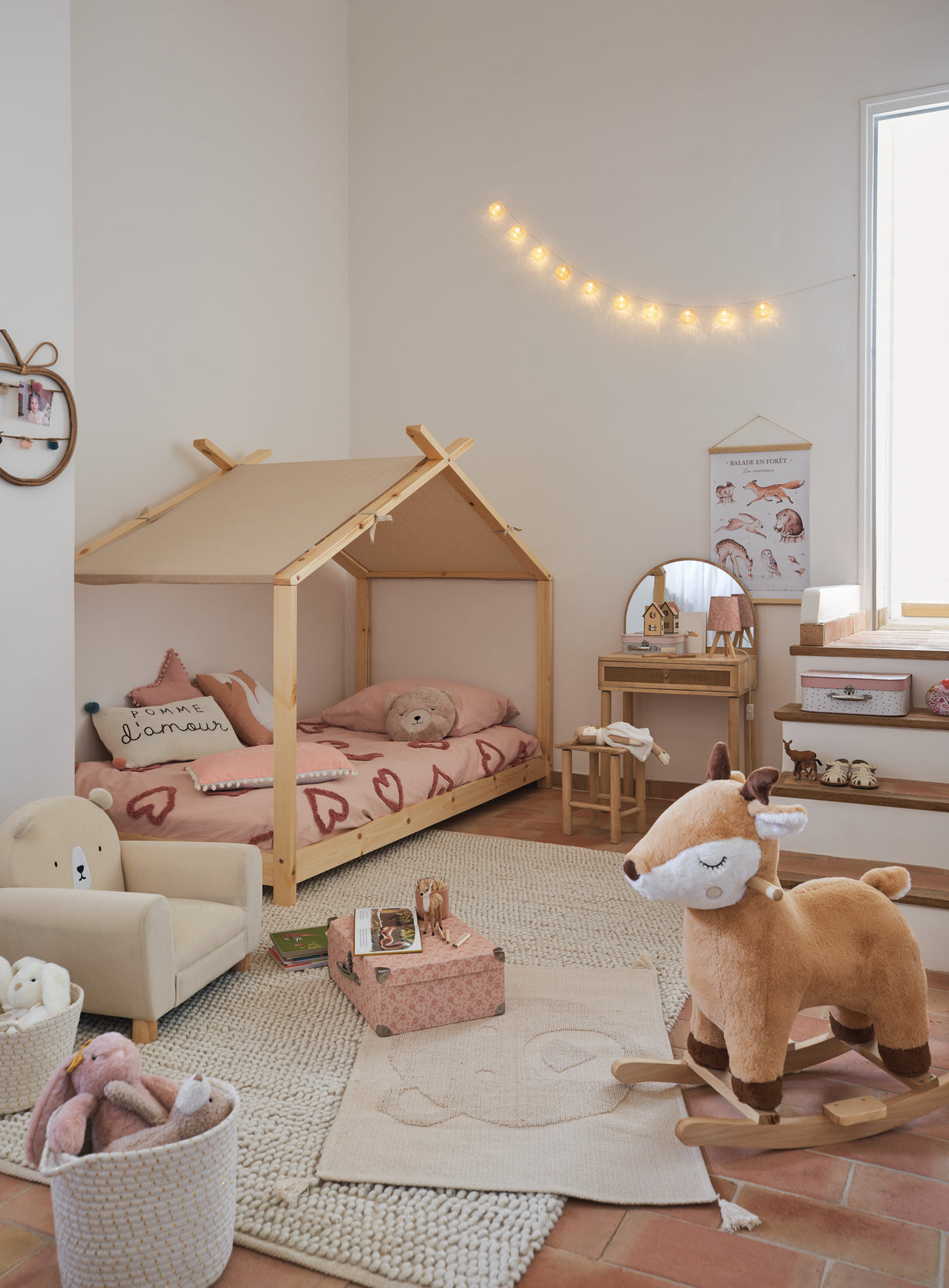 Set de coșuri pentru copii Atmosphera Lurex, Alb, 2 buc