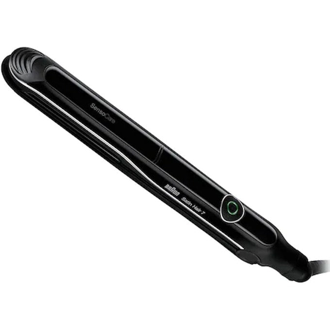 Placă de îndreptat părul Braun Satin Hair ST780, 200 de grade, Neagră
