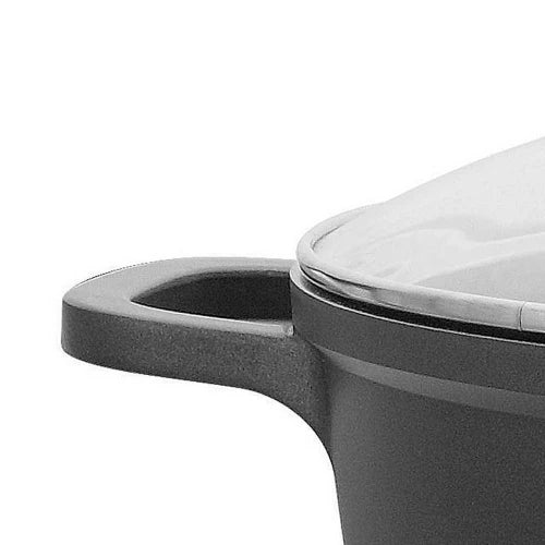 Cratiță Royalty Line BS36M cu capac de sticlă, 36 cm, 13 L, finisaj marmorat, inducție