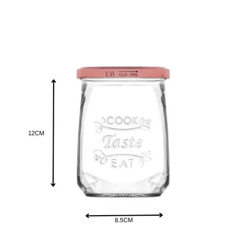 Borcan de sticlă cu capac LAV Tasty, 550 ml, 12 buc.