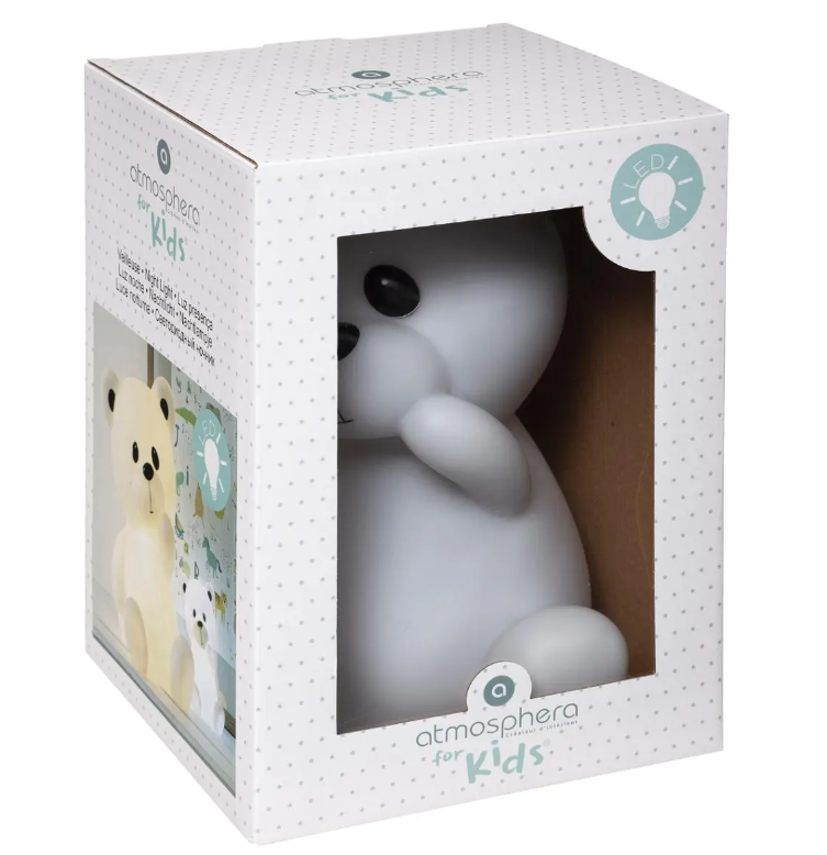 Lampă de noapte pentru copii Atmosphera Teddy Bear, baterii incluse, 30 cm