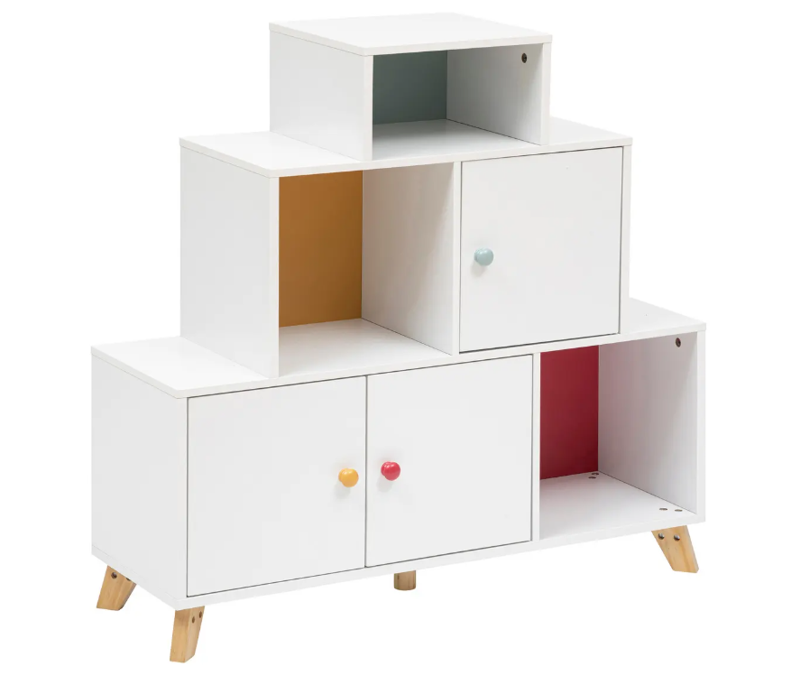 Dulap de depozitare pentru copii Atmosphere Circus, pin alb