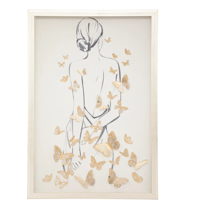 Pictură atmosferă fluture, 40x60 cm