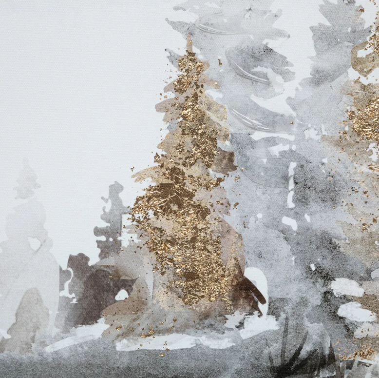 Pictură Atmosferă de iarnă, 78x78 cm