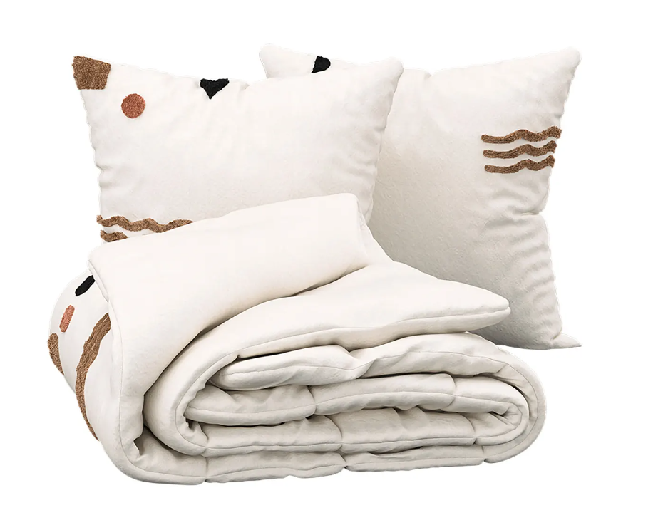 Set dormitor Atmosphere cu smocuri, 240x220 cm