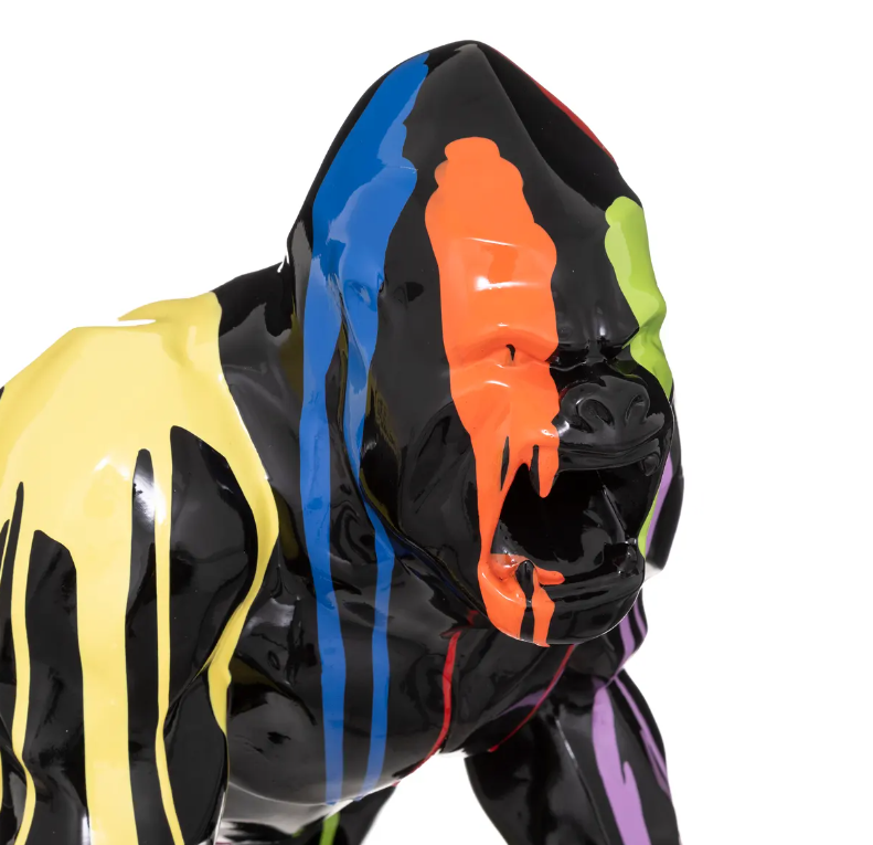 Statuie Atmosphera Gorilă, 40 cm, Rășină Neagră