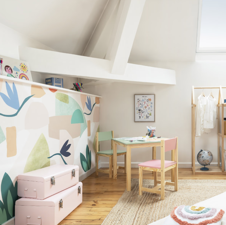 Masă pentru copii Atmosphera Classic, MDF, Verde