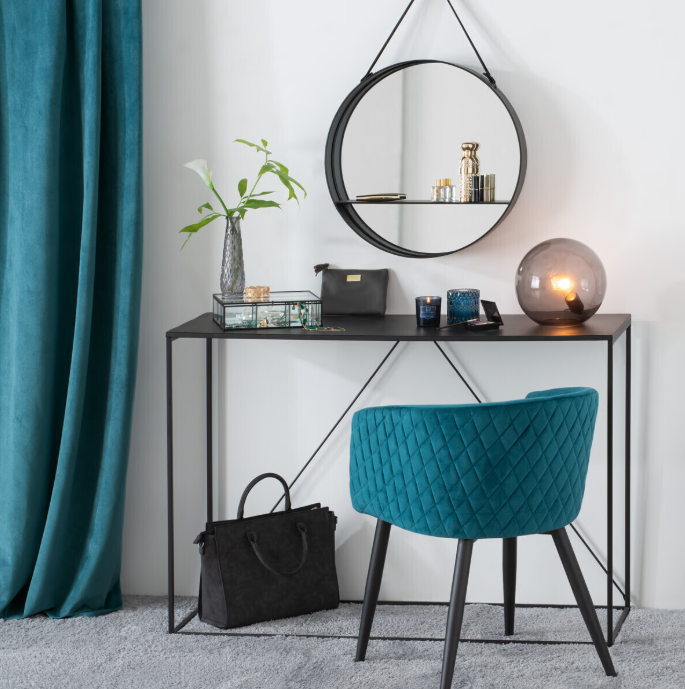 Scaun de sufragerie cu atmosferă Marlo, din velur