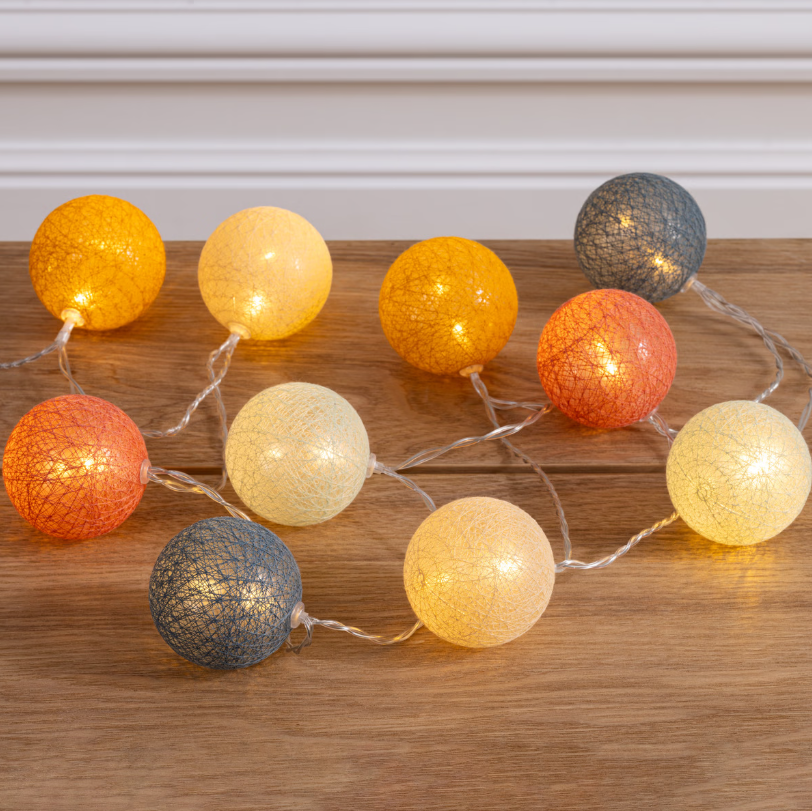 Ghirlandă luminoasă cu baterii pentru copii Atmosphera Oya, 10 bile, 175 cm, multicoloră