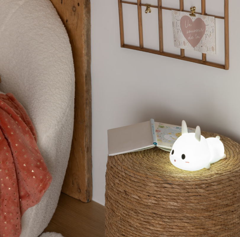 Lampă de noapte pentru copii Atmosphera Rabbit, 16x11 cm, 3 niveluri de luminozitate