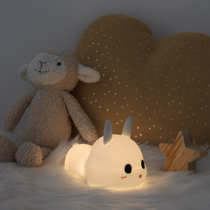 Lampă de noapte pentru copii Atmosphera Rabbit, 16x11 cm, 3 niveluri de luminozitate