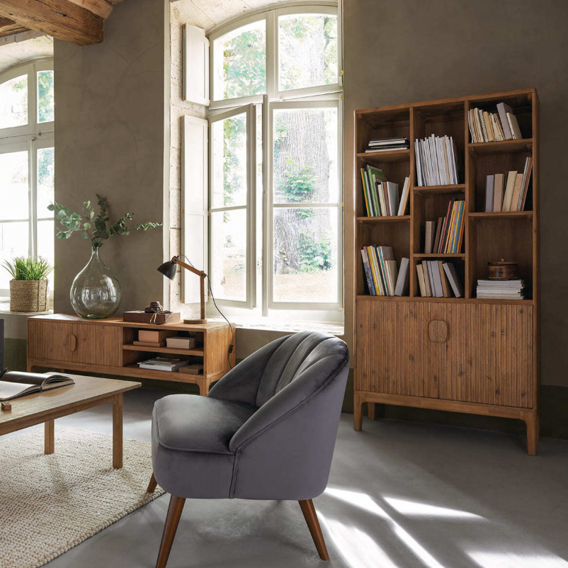 Biblioteca Atmosfera Sabor, Salcam, 95x35x190 cm