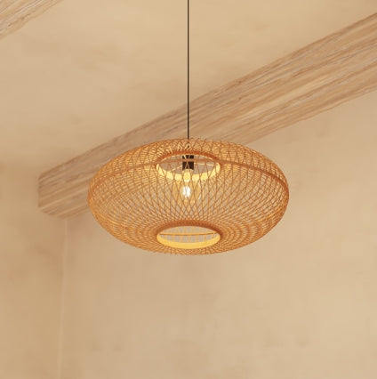 Lampă suspendată Atmosphere Loren, 60 cm, bambus