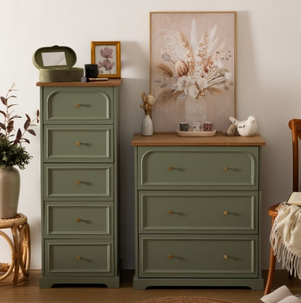 Comodă Atmosphera Mohea, 3 sertare, MDF, Verde