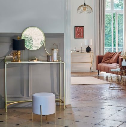 Masă consolă cu oglindă Atmosphera Artif, 98 cm, Metal