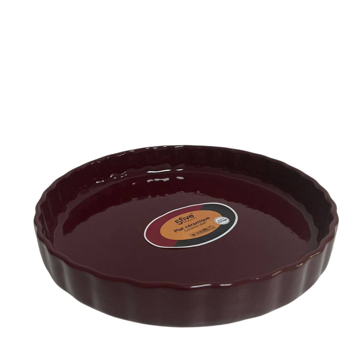 Formă/farfurie de tartă Secret de Gourmet, Ceramică, 28x4.5 cm, 2.3 L, Bordeaux