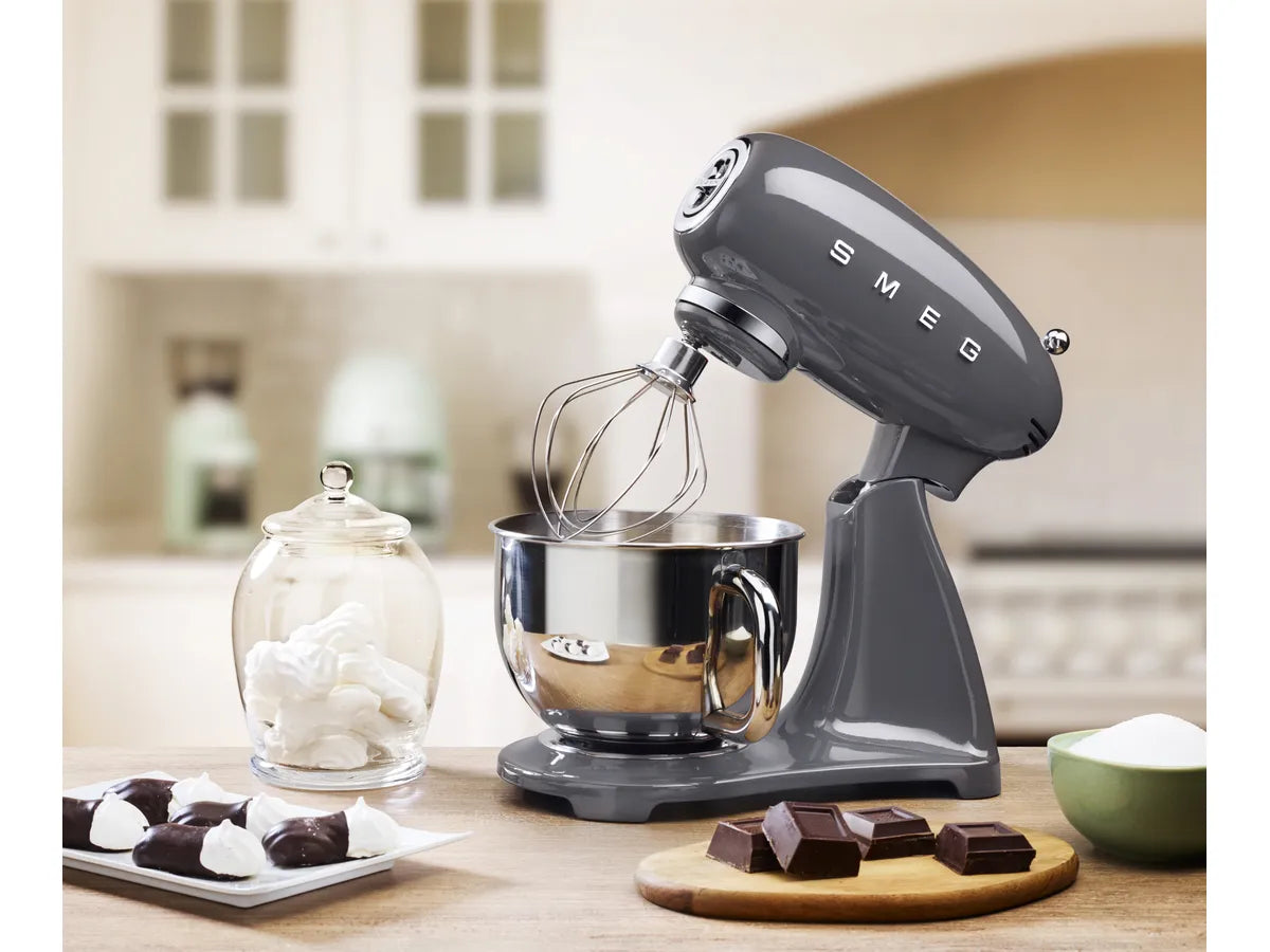 Mixer planetar Smeg SMF03GREU, 800 W, bol 4,8 l, gri închis