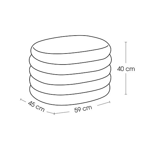Pouf Depozitare Atmosphera Giulia, Boucle, Alb