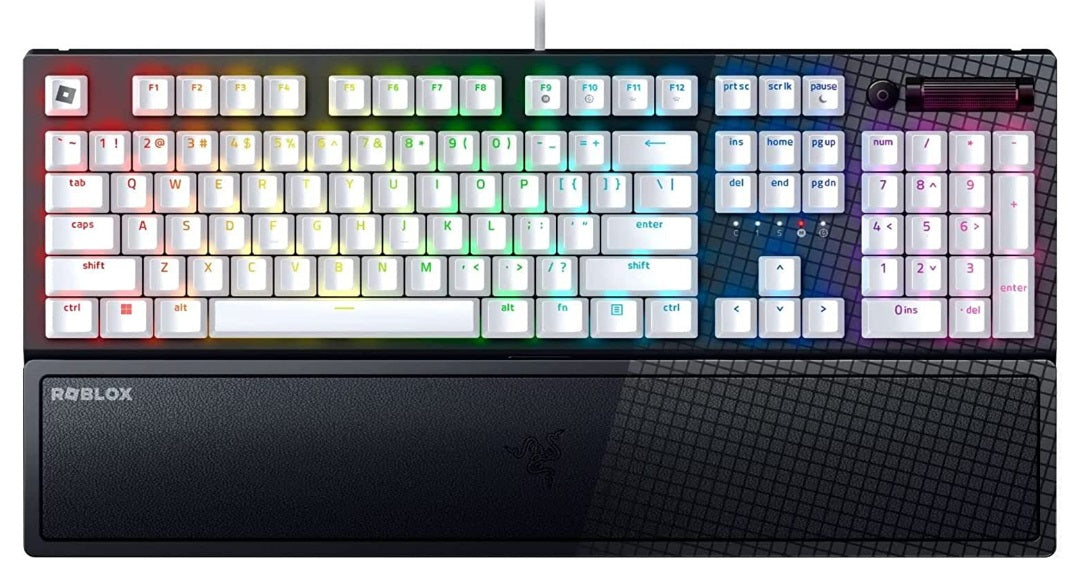 Tastatură de gaming Razer BlackWidow V3 Roblox Edition, switch-uri optice verzi