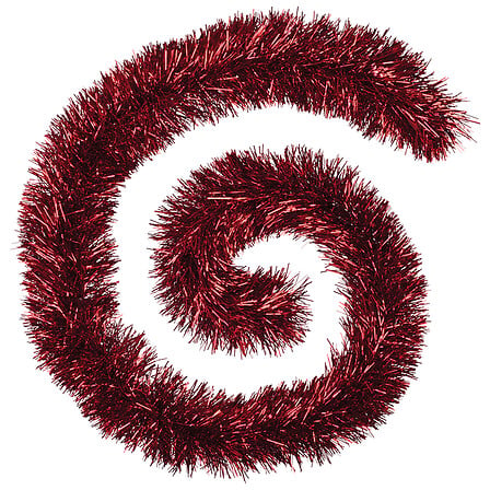 Boa garland fine strands 15 cm x 2 m 8 ply red