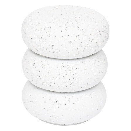 Masă laterală Atmosphera Stonento, Magnesia, Alb, Ø35 cm