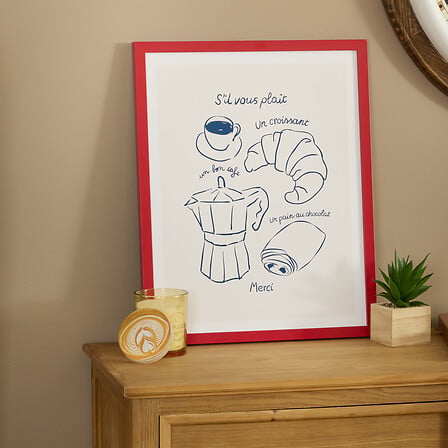 Постер с рамка atmosphera, Колекция Petit Déjeuner à la Française, 40x50 cm